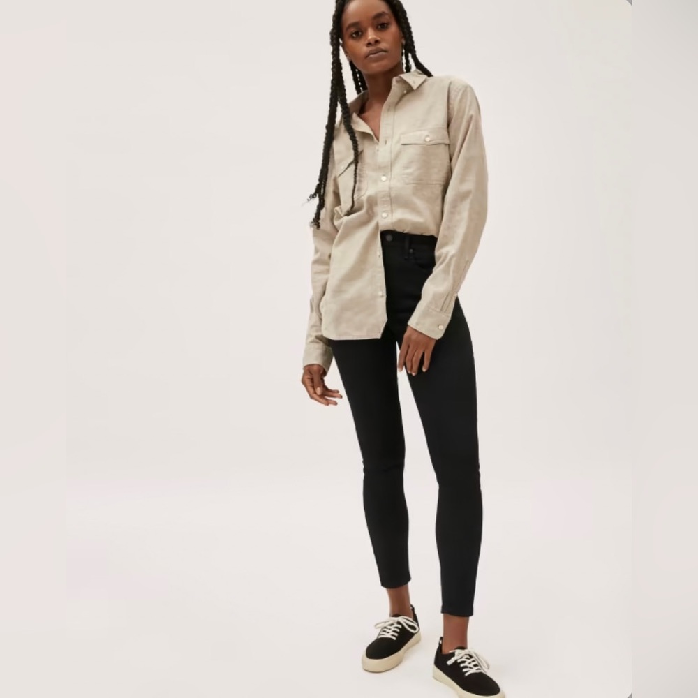 Everlane NWT The Authentic Stretch High-Rise Skinny in Black